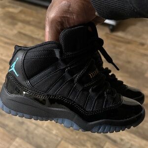 Jordan Black and Teal Sneakers